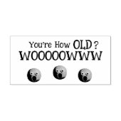 Hoe oud ben je? rubberstempel (Afrduk)