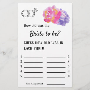 Hoe oud moest de bruid zijn? - Violet Flowers Flyer