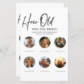 Hoe oud waren bruid bruidegom verlovingsfeest spel (Voorkant / Achterkant)