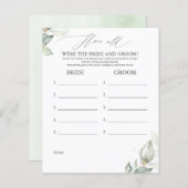 Hoe oud waren de bruid en bruidegom spel (Voorkant / Achterkant)