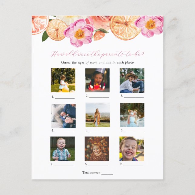 Hoe oud waren ze Baby shower? (Voorkant)