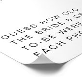 Hoe oud waren ze bruids douche spel bord poster (Hoek)