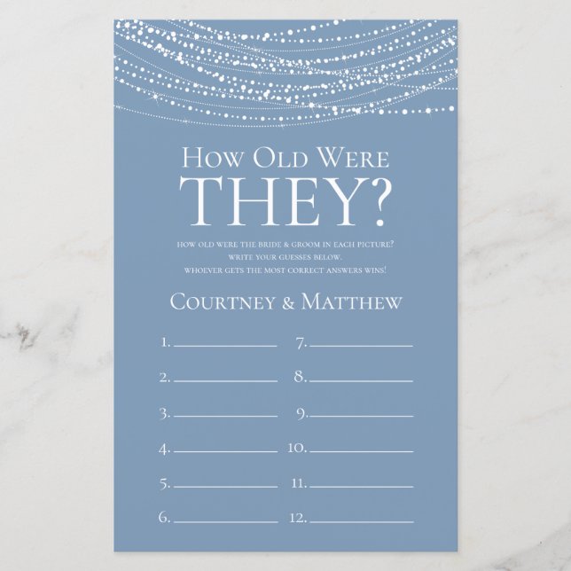 Hoe oud waren ze mosterd blauw licht (Voorkant)