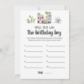 Hoe oud was Birthday boy Game Kaart (Voorkant)