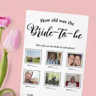Hoe oud was de Bride Vrijgezellenfeest Game Kaart