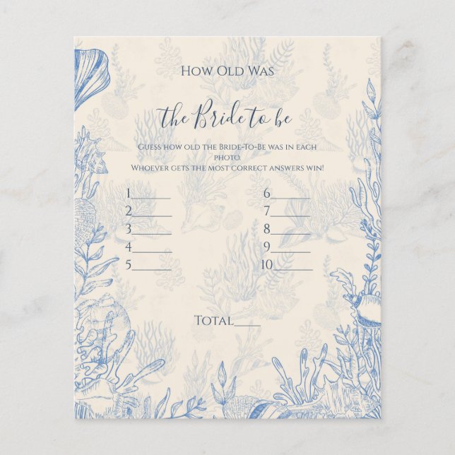 Hoe oud was de bruid Bridal Shower (Voorkant)