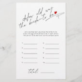 Hoe oud was de bruid Elegant script spel (Voorkant)