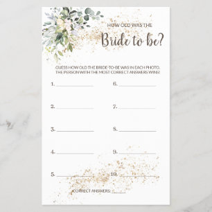 Hoe oud was de Herbal Shower Game Card Flyer