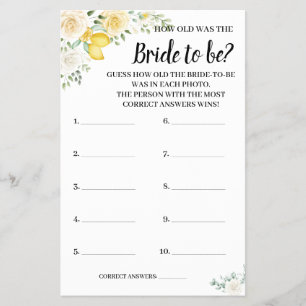 Hoe oud was de Kaart van het spel Lemons & Rozen S