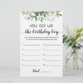 Hoe oud was het 'Birthday Boy'-spel (Staand voorkant)