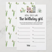 Hoe oud was het 'Birthday Girl game'? (Voorkant / Achterkant)