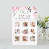 Hoe oud was het bruid Vrijgezellenfeest spel (Staand voorkant)