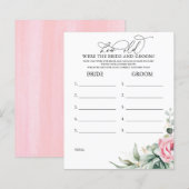 Hoe oud was het spel van de BRIDE en de GROOM? (Voorkant / Achterkant)