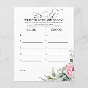 Hoe oud was het spel van de BRIDE en de GROOM?