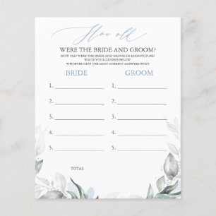 Hoe oud was het spel van de BRIDE en de GROOM?