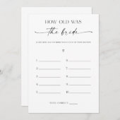 Hoe oud was het spel van het Vrijgezellenfeest Bri Programma (Voorkant / Achterkant)