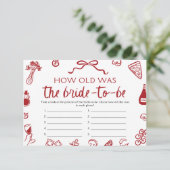 Hoe oud was het Vrijgezellenfeest spel? Kaart (Staand voorkant)