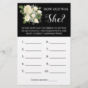 Hoe oud was ze? White Rose Game Kaart
