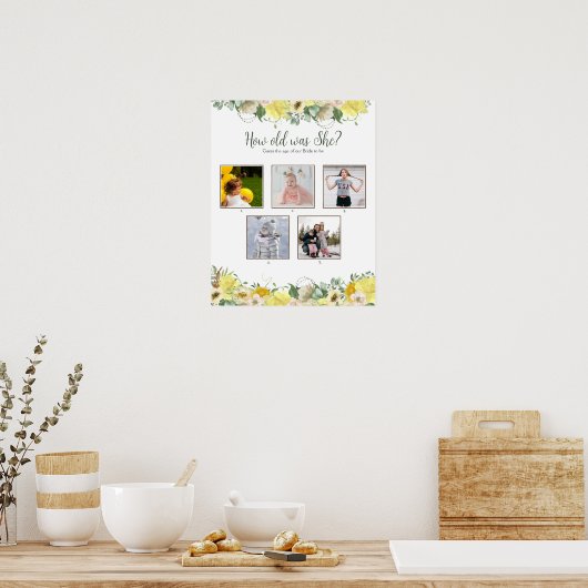 Hoe oud was zij? poster (Keuken)