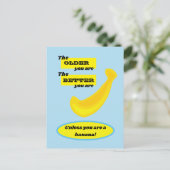 Hoe ouder je bent, hoe beter je bent briefkaart (Staand voorkant)