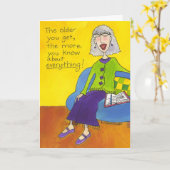 Hoe ouder je wordt kaart (Gele Bloem)