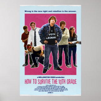 Hoe overleven we de 10e klas - Stemming Leonard Poster