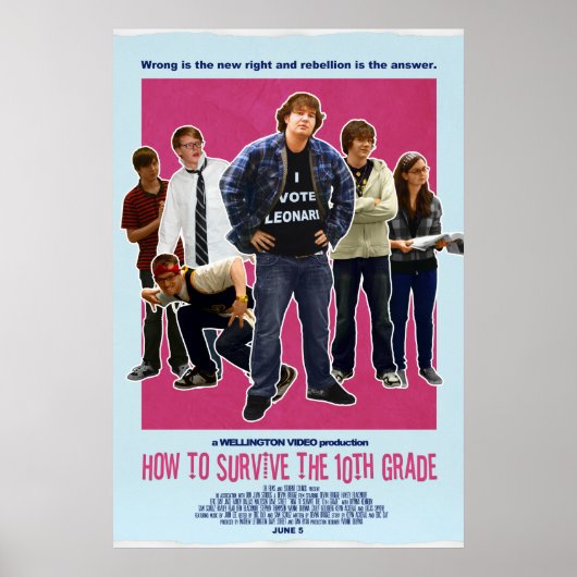 Hoe overleven we de 10e klas - Stemming Leonard Poster (Voorkant)