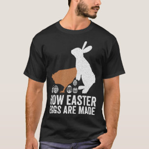 Hoe paaseieren worden gemaakt Chicken Bunny Adult T-shirt