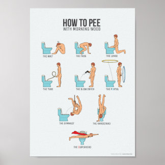 Hoe peen met morning Wood (past in alle A4-lijsten Poster
