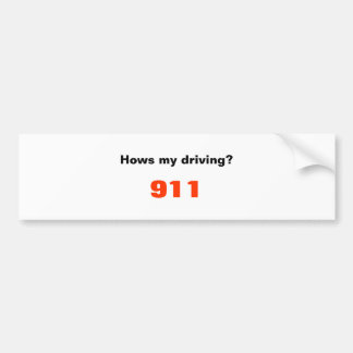 Hoe rijdt ik?, 911 bumpersticker