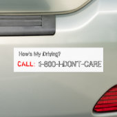 hoe rijdt mijn auto ? bumpersticker (Op auto)