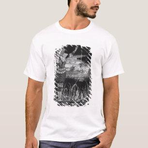 Hoe Sir Bedivere het Sword Excalibur giet T-shirt