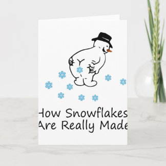 Hoe sneeuwvlokken echt gemaakt worden Kerst Grappi Kaart