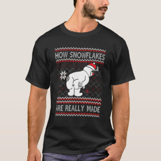 Hoe sneeuwvlokken echt gemaakt zijn van Snowman Oo T-shirt