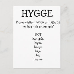 Hoe spreek je SAY HYGGE grappig aangepast uit Briefkaart