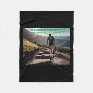 Hoe steil de weg ook is fleece deken