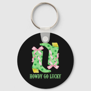 Hoe te gaan Lucky Boots Western St Patricks Day Co Sleutelhanger