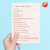 Hoe te Kaart van het Recept van de Thanksgiving