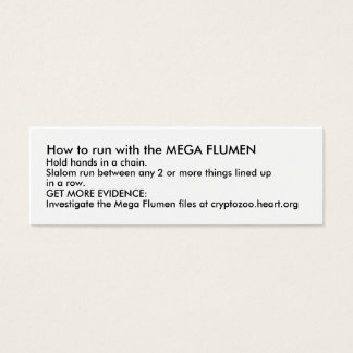 Hoe te lopen met de MEGA FLUMEN Mini Visitekaartjes