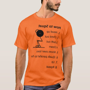 Hoe te om Barbell Squat te bereiken T-shirt