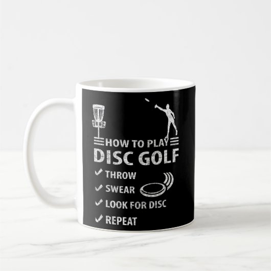 Hoe te spelen Disc Golf Frisbee Grappige Swear Dis Koffiemok (Links)