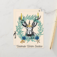 Hoe te vieren Winter Solstice Briefkaart