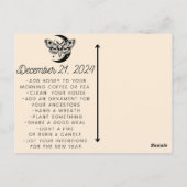 Hoe te vieren Winter Solstice Briefkaart (Achterkant)