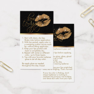 Hoe toe te passen & Tips - Gold Glitter Lips Visitekaartje