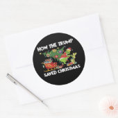 Hoe Trump de kerstdagen heeft gered Ronde Sticker (Envelop)