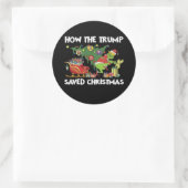 Hoe Trump de kerstdagen heeft gered Ronde Sticker (Tas)