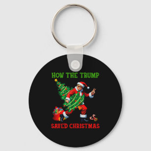 Hoe Trump Kerstmis redde Funny Trump Kerstmis Sleutelhanger