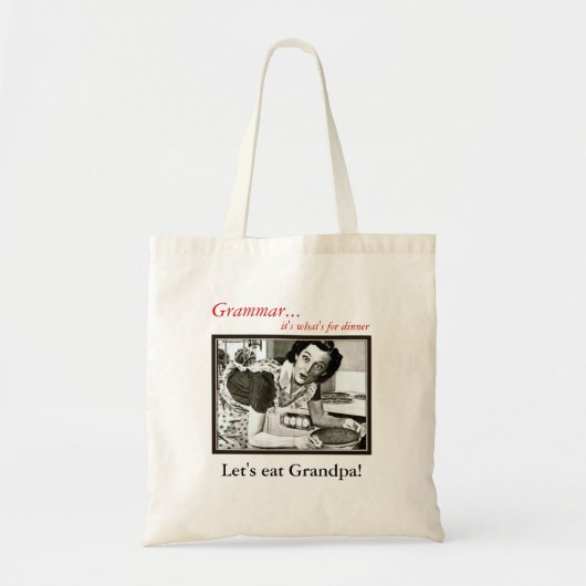 Hoe u een Comma Grammar Nazi Canvas tas moet gebru (Voorkant)