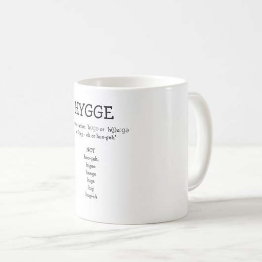Hoe uit te spreken SAY HYGGE Funny Custom Mok (Voorkant rechts)