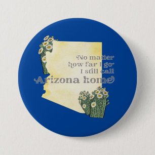 Hoe ver ik ga noem ik nog steeds Arizona Home Ronde Button 7,6 Cm